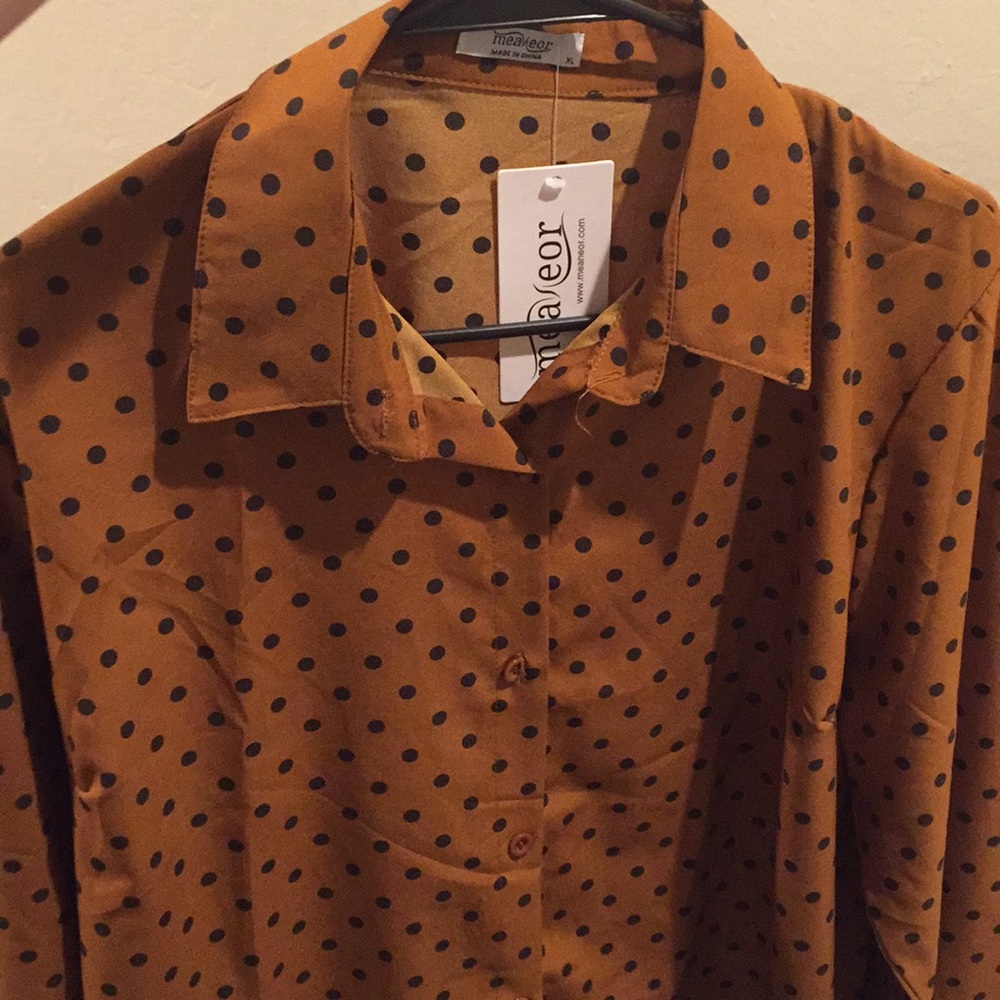 Polka dot button up